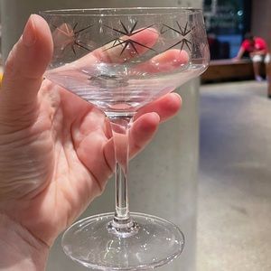 Starbucks Reserve glassware Espresso Martini cupsStarburst pattern barware coupe